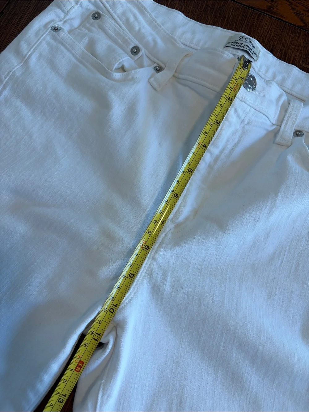 J. Crew Lookout High Rise Skinny Crop Jeans White 31